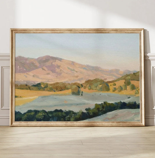 California Hills oil painting ORIGINAL, Custom oil painting, wall decor over the bed, extra large wall art Landscape art Housewarming gift